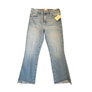 Mother Denim The Insider Crop Step Fray Jeans Light Wash Sz 25 NWT MSRP $248